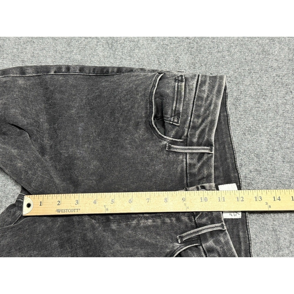FRAME Jeans Womens 30 Black Le Crop Mini Boot Distressed Cropped LCMBRA710 - Picture 7 of 9